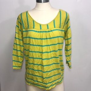Loft Ann Taylor Drop shoulder striped Blouse